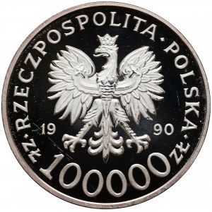 LUSTRZANE 100.000 złotych 1990 Solidarność odm.D