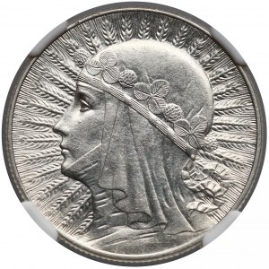 Głowa kobiety 5 złotych 1933 - NGC MS62