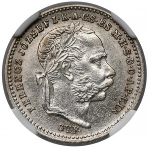 Austro-Węgry, 20 krajcarów 1870 GYF - NGC MS61