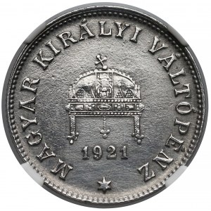 Węgry, 20 fillerów 1921 - NGC UNC