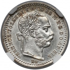 Austro-Węgry, 10 krajcarów 1875 KB - NGC AU58