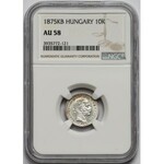 Austro-Węgry, 10 krajcarów 1875 KB - NGC AU58