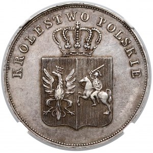 Powstanie Listopadowe, 5 złotych 1831 KG - BEZ KRESKI - NGC AU55