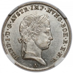 Austria, 10 krajcarów 1847-A - NGC MS61