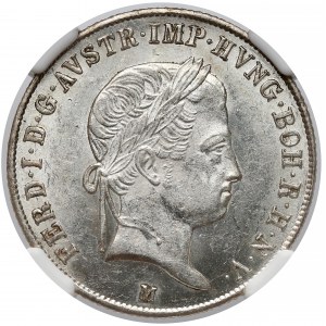 Austria, 20 krajcarów 1843-M - NGC MS61