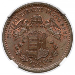 Austro-Węgry, Krajcar 1868 KB - NGC MS64 BN