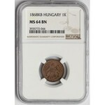 Austro-Węgry, Krajcar 1868 KB - NGC MS64 BN