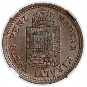 Austro-Węgry, Krajcar 1886 KB - NGC MS65 BN