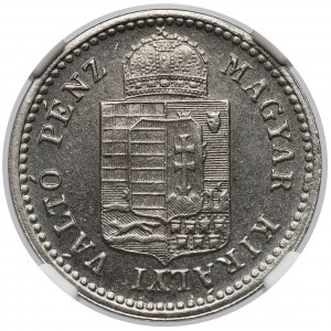 Austro-Węgry, Krajcar 1883 KB - odbitka próbna w niklu - NGC MS65