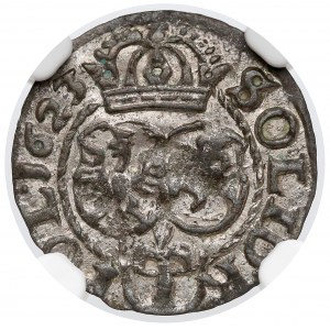 Zygmunt III Waza, Szeląg Bydgoszcz 1623 - NGC MS61