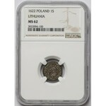 Zygmunt III Waza, Szeląg Wilno 1622 - NGC MS62