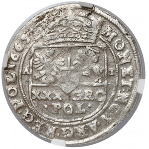 Jan II Kazimierz, Tymf Bydgoszcz 1665 AT - NGC MS61