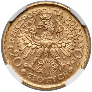 20 złotych 1925 Chrobry - NGC MS66 (MAX)