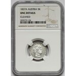 Austria, 5 krajcarów 1837-A - NGC UNC