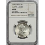 Austria, 2 szylingi 1935 Lueger - NGC MS64