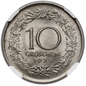 Austria, 10 groschen 1925 - NGC MS64