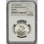 Austria, 2 szylingi 1929 Billroth - NGC MS63+