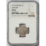 Zygmunt III Waza, Grosz Kraków 1612 - NGC MS62