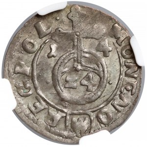  Zygmunt III Waza, Półtorak Bydgoszcz 1614 - tarcza - NGC MS61