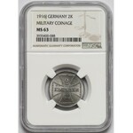 Ober-Ost. 2 kopiejki Hamburg 1916-J - NGC MS63