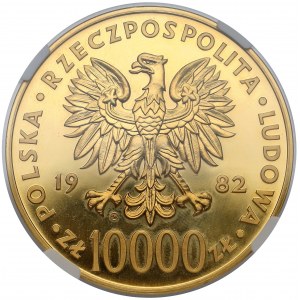 10.000 złotych 1982 Jan Paweł II - NGC MS62