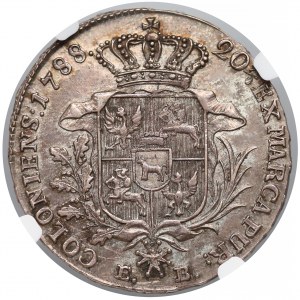 Poniatowski, Półtalar 1788 EB - NGC AU58
