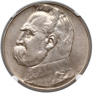 Strzelecki Piłsudski 10 złotych 1934 - NGC AU58