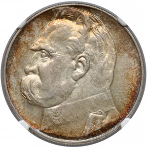 Piłsudski 10 złotych 1937 - NGC MS62