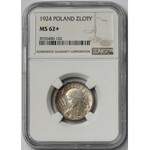 Kobieta i kłosy 1 złoty 1924 - NGC MS62+