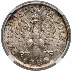 Kobieta i kłosy 2 złote 1925 Londyn - NGC MS62