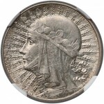 Głowa kobiety 5 złotych 1932 Warszawa - NGC AU58