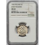 Piłsudski 2 złote 1936 - rzadki rocznik - NGC MS64