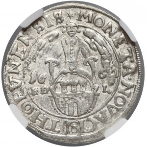 Jan II Kazimierz, Ort Toruń 1662 HDL - NGC MS61