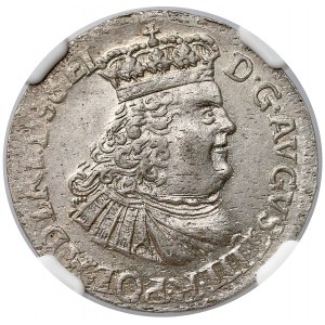 August III Sas, Szóstak Toruń 1763 - PIĘKNY i rzadki - NGC MS61