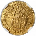 August II Mocny, Dukat Toruń 1702 - RZADKOŚĆ - NGC MS63