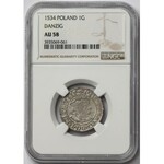 Zygmunt I Stary, Grosz Toruń 1534 - NGC AU58