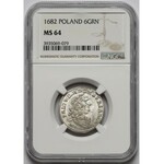 Niemcy, Prusy, Fryderyk Wilhelm, Szóstak Królewiec 1682 HS - NGC MS64