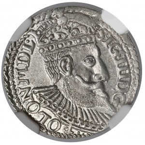 Zygmunt III Waza, Trojak Olkusz 1598 - bez R - NGC MS62