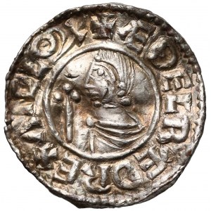 Anglia, Aethelred (978-1016) Denar typu Crux - Brungar - b. rzadki