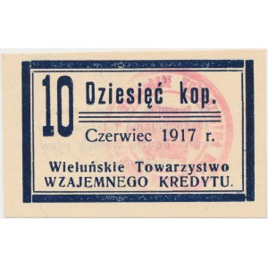 Wieluń TWK 1917 Czerwiec 10 kopiejek - druk granatowy