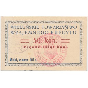 Wieluń TWK 1917 Marzec 50 kopiejek - ramka z kropek