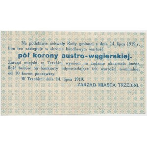 Trzebinia, 1/2 korony 1919 - blankiet