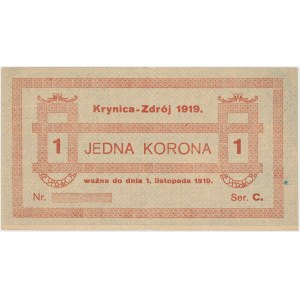 Krynica Zdrój, 1 korona 1919 - blankiet