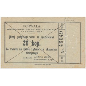 Włocławek, Komitet Obywatelski, 20 kopiejek 1914