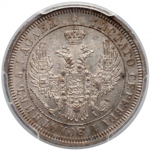 Rosja, Aleksander II, 25 kopiejek 1855 HI - PCGS MS62