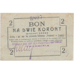 Trzebinia, Spółka dla Przemysłu Naftowego, 2 korony (ważny do 30.09.1919)
