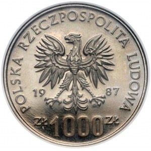 Próba NIKIEL 1.000 złotych 1987 Igrzyska - NGC PF67 C