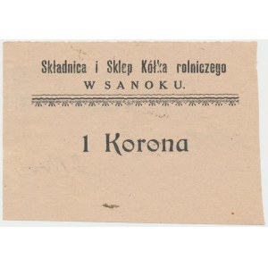 Sanok, Składnica i Sklep Kółka rolniczego, 1 korona (1919)