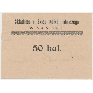 Sanok, Składnica i Sklep Kółka rolniczego, 50 halerzy (1919)