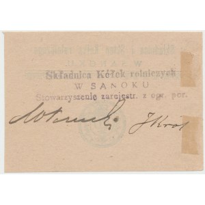 Sanok, Składnica i Sklep Kółka rolniczego, 20 halerzy (1919)